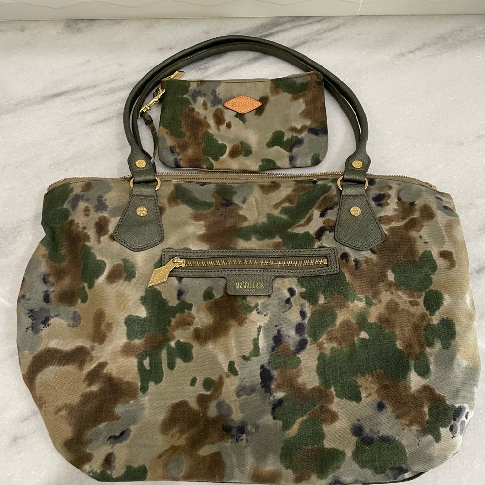 SOLD ON MERCARI
MZ Wallace Camo NWOT Tote Handbag Green - Picture 1 of 15
